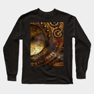 Steampunk Clock and Gears Long Sleeve T-Shirt